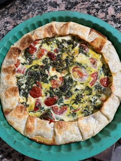 Una foto de Tarta caprese