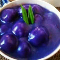 A picture of Bubur grendul ubi ungu.