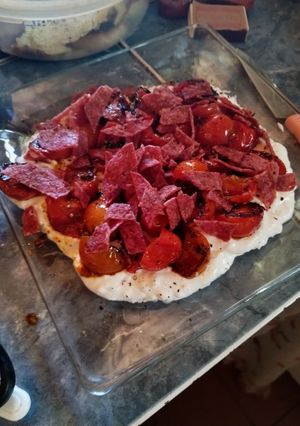 Una foto de Queso Philadelphia relleno
