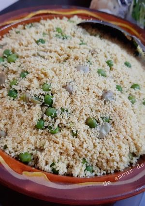 Une photo de Couscous complet aux fèves et petits pois 🥣