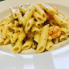 A picture of Seafood pasta.