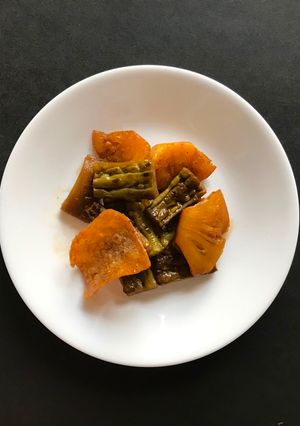Hình của món Khổ qua kho.