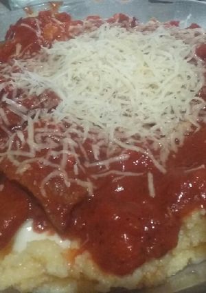 Una foto de Polenta bien rica!