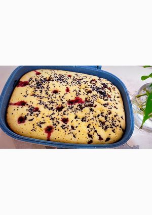 عکسی از دستور کیک عصرانه آلبالویی🍒