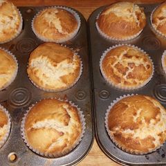 A picture of My jam filled vanilla muffins.