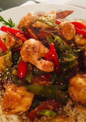 A picture of General Tso’s chicken.