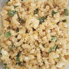 A picture of Mexican street corn pasta.