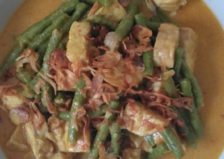 Kacang Panjang Tempe kuah Santan