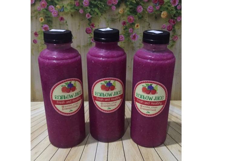 Langkah Mudah untuk Menyiapkan Diet Juice Dragon Fruit Kiwi Sapodilla (Sawo) Chiaseed, Enak Banget