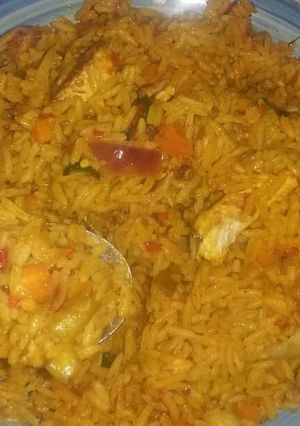 A picture of Dafadukan shinkafa(jallof rice).