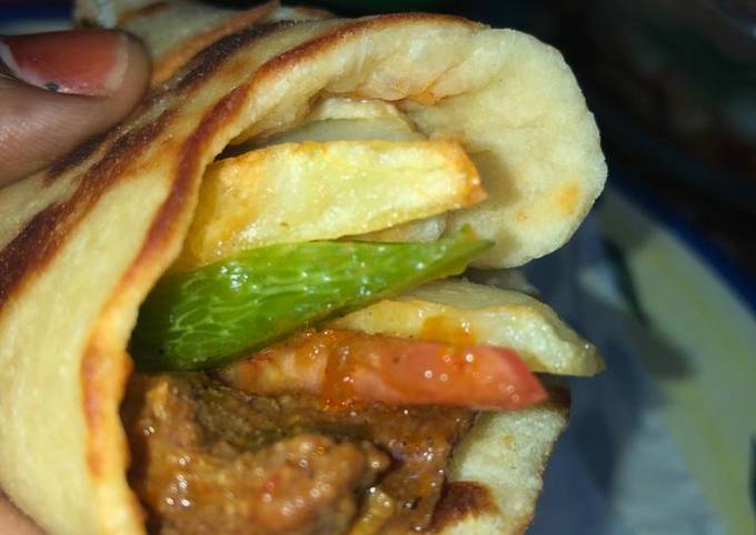 Steps to Prepare Speedy SHAWARMA Mai Dankali 🌯