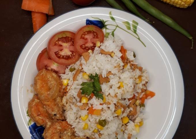 Nasi Gurih Sayuran (Magic com)