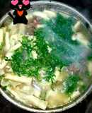 Canh măng hầm đuôi heo