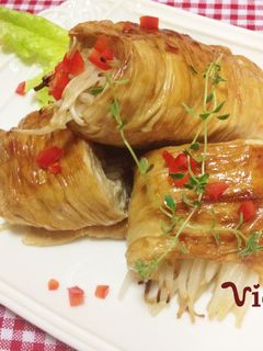 烤肉風味豆芽豆包捲 的食譜成品照片