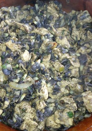 Una foto de Pechuga de pollo con huitlacoche a la Mario, s