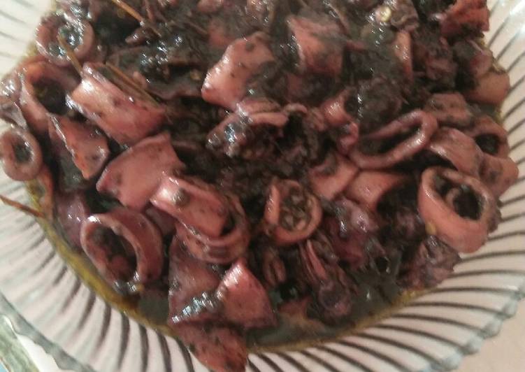 Resep Cumi kuah hitam Lezat