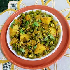 A picture of Fresh Beans, Sprouts, Potatoes Stir-fry.