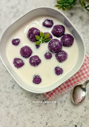 Foto resep Ube Tang yuan Kuah Susu