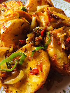Peppered Sweet Potatoes ainihin hoton girkin