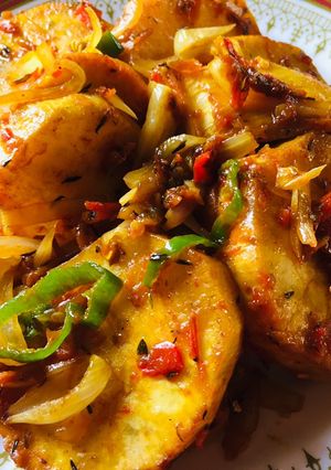 Peppered Sweet Potatoes ainihin hoton girkin