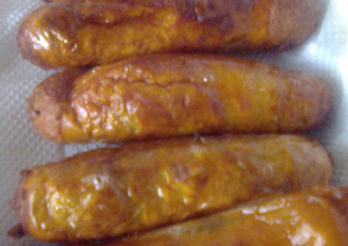 Spicy beef sausage and a simple sandwich