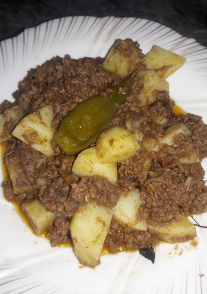 A picture of Aloo qeema #CookpadSehri.