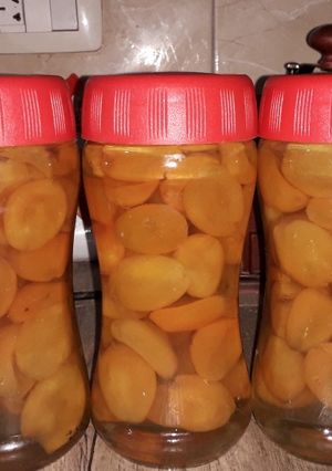Una foto de Quinotos en almíbar