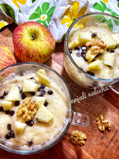 A picture of Apple walnut mug cakes.