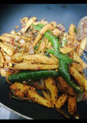 A picture of Baby corn fry.