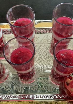 عکسی از دستور ژله انار و آلوئه ورا مناسب شب یلدا😊