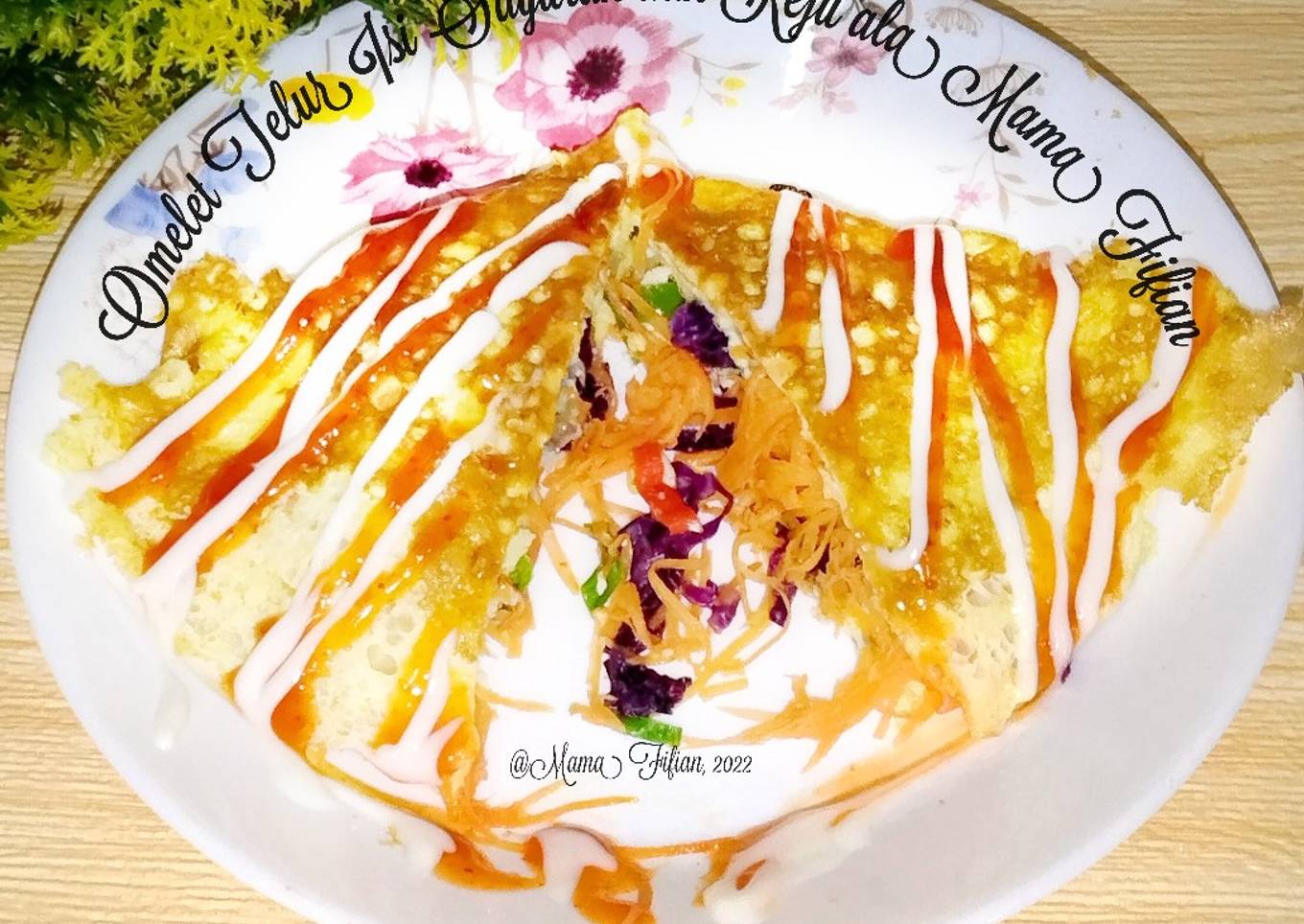 Omelet Telur Isi Sayuran dan Keju ala Mama Fifian