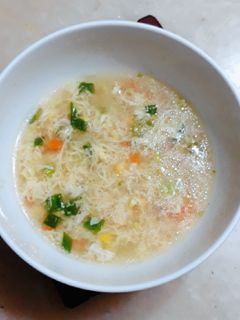 Foto resep Sop telur jagung wortel