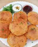 Poori with Left over cooked dal