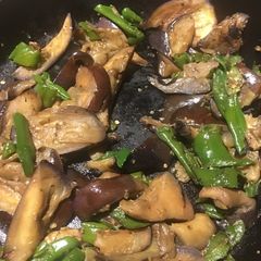 A picture of Stir fry Aubergine (pre: 5m cook: 15min).