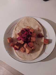 Una foto de Marinado de tofu fácil