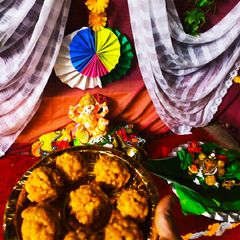 A picture of Boondi ke Ladoo.
