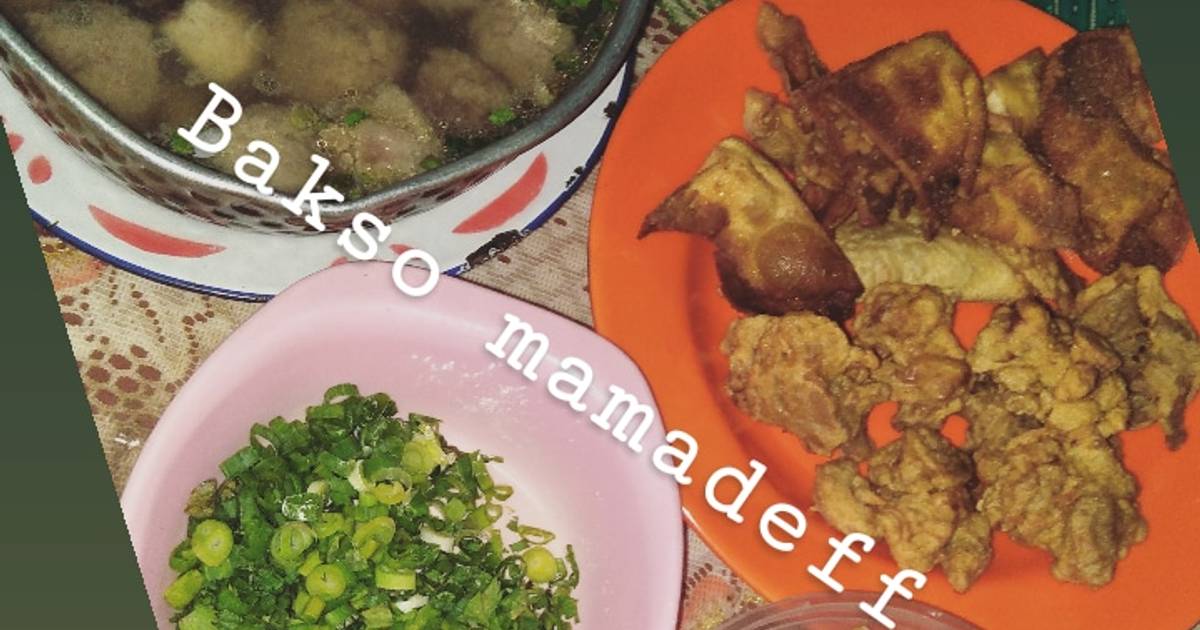 Resep Bakso Malang Lengkap Daging Blender Oleh Mama Deff ♥ Cookpad