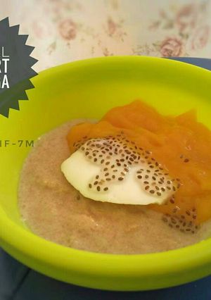 Foto resep MPASI 7m -Sereal Yogurt Mangga
