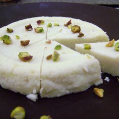 A picture of Bhapa (Steamed) Sandesh.