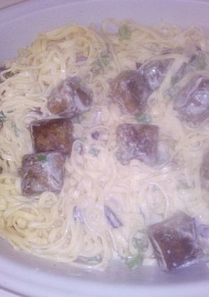 Une photo de Fettuccinis et falafels