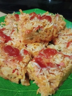 Foto resep Mie Panggang keju bolognaise
