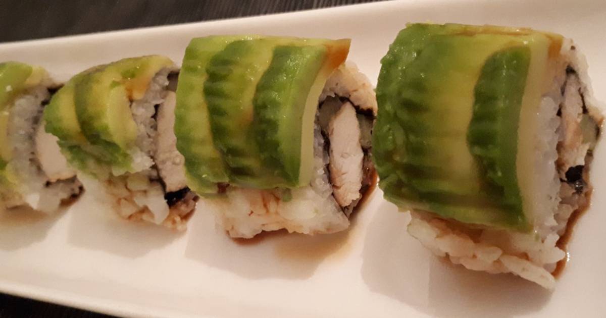 Sushi uramaki de pollo teriyaki Receta de Marta GC- Cookpad