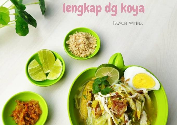 301.Soto Ayam Lamongan lengkap dengan koya