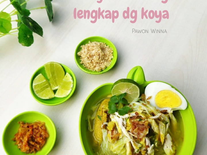 Yuk intip, Resep termudah membuat 301.Soto Ayam Lamongan lengkap dengan koya yang sedap