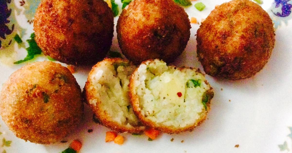 cheesy-rice-balls-cooksnap-recipe-by-santoshbangar-cookpad