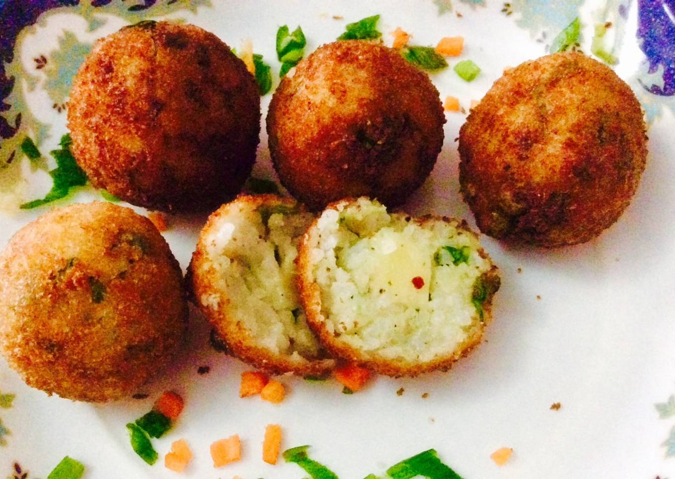 Cheesy rice balls #cooksnap