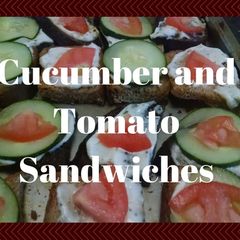 A picture of Cucumber and Tomato Sandwiches.