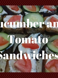 A picture of Cucumber and Tomato Sandwiches.