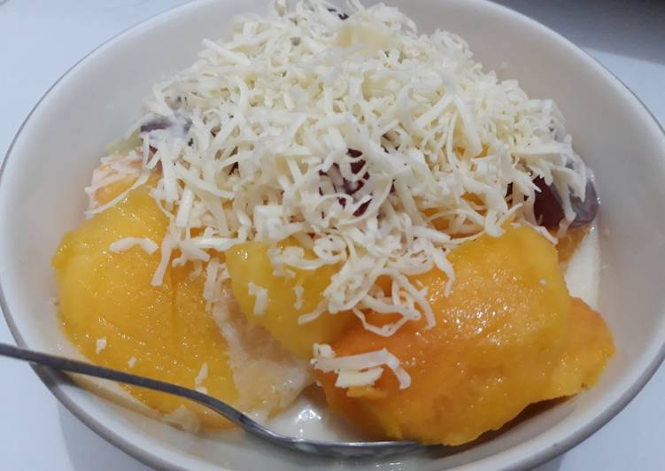 Salad buah mangga simple