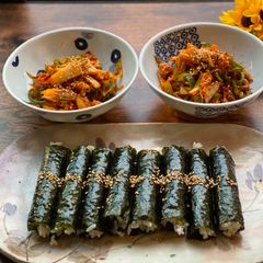 A picture of Korean Pork Kimchi Stir-Fry and Kimpub.